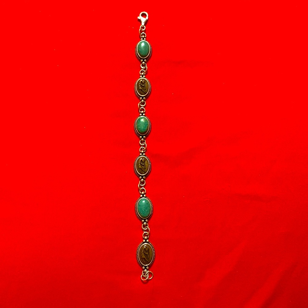 WJ&copper kokopelli silver bracelet